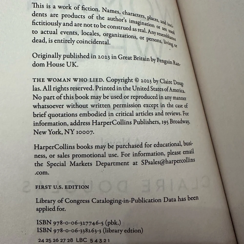 The Woman Who Lied by Claire Douglas Paperback Book Adult Fiction Thriller - Picture 5 of 16